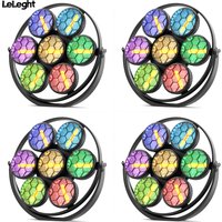DayFlicker 4Pcs 350W 7-LED COB Linear Vintage Light Stage Light 1-20Hz Flash DMX512 16/37CH for Concert Weddings Nightclub Dance