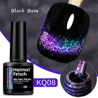 Heimat Frisch Single Cat Eye Nail Polish - Eyebrow and Nail Polish in Fashion, Peacock, and Cat Eye Colors with Glue. Long-lasti