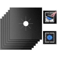 4/6PiecesKitchen Non stickReusable Gas Stove Top Cover Heat Resistant Cuttable Easy To Clean Oven Cover Protector 10.6''X10.6''