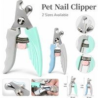 Pet Nail Clippers Stainless Steel Blade with Safety Guard Spring Handle for Cats Dogs Small Medium Pets Grooming Trimmer Tool