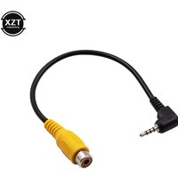 2.5mm Stereo AV Jack Male Plug To RCA Female Adapter AV In Video Cable Converter for GPS and Rear Camera