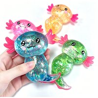 Glitter Maltose Axolotl Squishy Squeeze Toy Cute Fun Anxiety Relief Salamander Slow-rebound Stress Balls Fidgets Toys