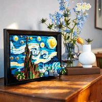 2316pcs Bricks Starry Night Painting Building Set Classic Art Craft Model Creative Home Decor Ornament DIY Assembly Toy Perfect