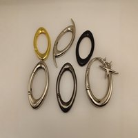 New Unisex Keychain Essential Icon Carabiner Blackout Simplicity Zinc Alloy Oval Solid Belt Buckle Sliver Key Ring Women Men