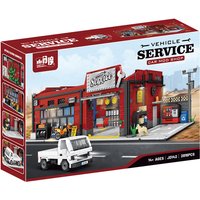 IN STOCK JD142 MOC Idea American-Style Parking Repair Shop Building Blocks Bricks Assembling DIY Toys for Boys Christmas Gift Se