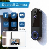 1080P Wireless Doorbell Camera High Definition Night Vision PIR Motion Detection Two-Way Audio Video Door Bells Home Office