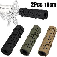 2Pcs Airsoft Suppressor Cover 7" Barrel Protection Cover Suppressor Wrap Hunting Shooting Heat Resistant Suppressor Cover