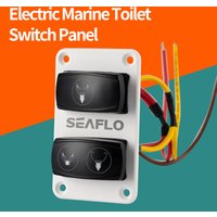 SEAFLO Electric Marine Toilet Switch Pane Toilet Control Switch for Marine Toilet