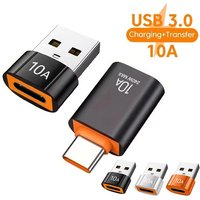 10A OTG USB 3.0 To Type C Converter USB Female To Type c Male Fast Charging Data Adapter OTG USB C For Xiaomi Macbook Laptop PC
