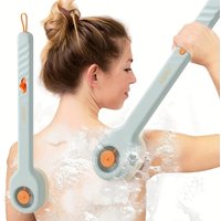 1pc Liquid Filled Soft Long Handle Hair Bath Brush, with A Back Rubbing Tool and A Long Handle for Showering Bath Accessories