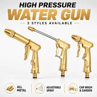 High Pressure Car Wash Water Gun, Adjustable Metal Garden Hose Nozzle Sprayer for Car Cleaning, Garden Watering & Patio Rinsing