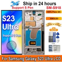 Screen 6.67‘‘AMOLED For Samsung Galaxy S23 Ultra LCD Display LCD Touch With Frame Display Replacement Support S Pen Fingerprin