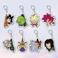 Diy DragonBall Oolong Yamcha Kuririn Acrylic Keychain Anime Peripherals Cute Cartoons Creative Backpack Pendant Holiday Gifts