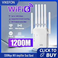 1200Mbps Wifi Amplifier Dual band 2.4G 5G Repeater Network Expander Range Extender WiFi Signal Booster Wireless Router