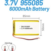 955085 6000mAh 3.7V Polymer Rechargeable Lithium Battery Mobile power battery Bluetooth speaker Compatible with 906090
