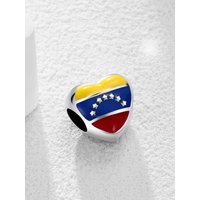 2025 Europe 925 Sterling Silver national flag Charm Fit Original Bracelet Jewelry Ukraine Canada Brazil Pendant Dangle Bead Gift