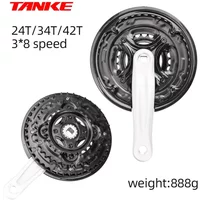 MTB Crankset 7/8/9 Speed 24-34-42T 152mm kids Bicycle Crank Sprocket wheel freewheel crankset MTB Bike Plates Chainwheel.24er
