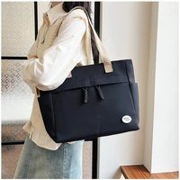 Oxford Single Handbag Shoulder Bag, Multi Zipper Pocket, Campus Student Tote School Bag, Casual Shopping Travel Work Women's Bag