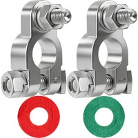 Heavy-Duty Battery Terminal Connectors Positive & Negative Clamps with Rust-Proof Washers for Cars Lorries Boats Car Battery