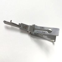 Lishi 2-in-1 LW4 LW5 TE2 Lock Picking Decoder Ganzua Lishi Kit for Australian Lock C4/Lockwood Keyway for Gainsborough TESA Lock