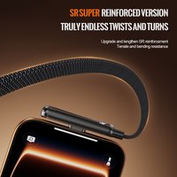 2 in 1 Dual Type-C Foldable Bracket Elbow Braided Data Cable For Mobile Phone Tablet Multi-functional Fast Charging Data Cable