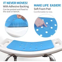 Non-slip Elderly Shower Stool with Thick Cushion, Wear-resistant Bath Chair, Anti-slip Safe Bathroom Seat for Elderly H5538
