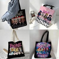Fashion Doll B-bratz Doll Storage Bags Canvas Tote Bag - Festive Large Capacity Handbag for Picnic Travel Shopping