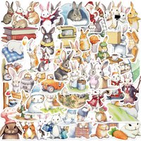 AliExpress mobokono 50PCS Bunny Rabbit Daily Day Cartoon Stickers Aesthetic Decals for Bike Bottle Suitcase Scrapbooking Children Gifts Sticker