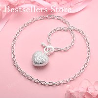 925 Sterling Silver Luxury Heart Key Necklace for Women - Stylish and Charming Party and Wedding Jewelry