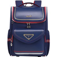 Primary Students Schoolbag Boys Girls Luxury Backpack PU Nylon Waterproof Satchels Large Capacity Book Bag Kids Rucksack