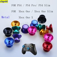 Cltgxdd 1 pair FOR PS4/PS4 Pro/Slim/Xbox One/Xbox One Slim/X gamepad controller finger stick metal analog joystick mushroom head