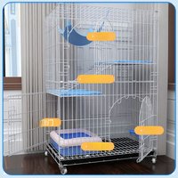Indoor Villa Cage Super Large Space Foldable Pet House Double Layer Triple Layer Quadruple Layer Home Cage