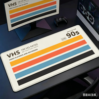 Retro VHS Style Mouse Pad Xxl Computer Large Size Mousepad Non-slip Gamer Keyboard Mausepad 90x40cm Art Design HD Deskmat Carpet