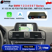 Wireless CarPlay Android Auto Interface Module For BMW 1 2 3 4 5 6 7 Series X1 X3 X4 X5 X6 F20 F22 F30 F31 F33 F48 F10 F25 F60 E90 E84 E87...NBT CIC System With Carplay Bluetooth Airplay Adapter
