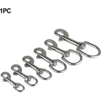 1PC 316 Stainless Steel Swivel Eye Bolt Spring Snap Hook 65/72/82/91/100/126mm Marine Diving D Ring Snap Hooks With Swivel