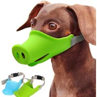 Pig Nose Breathable Mask for Puppy Cute Funny Doggy Anti-bite Mask Adjustable Prevent Accidental Ingestion Pet Aaccessories