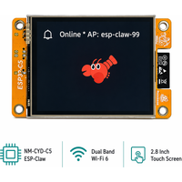 NM-CYD-C5 Palm AI Agent Board with ESP-Claw for IoT Devices - 2.8" screen dual-band wifi ESP32-C5 support GPT, Claude, DeepSeek
