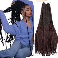30inches Synthetic Crochet Braiding Hair Extensions Dreadlocks Sister Locs Soft Straight Faux Locs Braids Hair For Women