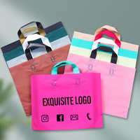 50pcs Multi-color Matte Shopping Bags Suitable for Clothing Stores, Birthday Party Gift Packaging, Customizable Logo