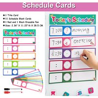 DIY Visual Schedule for Toddlers, Daily Routines Schedule Cards, Classroom Decoration, Schedule Pocket Chart Add-ons Montessori