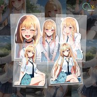HD anime Haimeng Big Miss Sexy Personality Car Sticker Creative Reflective Waterproof Motorcycle Car Decorative Sticker