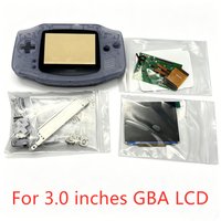 2025 New 3.0" IPS High Brightness LCD Screen Kit for Game Boy Advance GBA No Cut Shell Easy Install Mod Replacement Housing Set