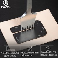 WUTA Leather Punch Aid Pulling Board Diamond Chisel Pricking Iron Aid Mate Auxiliary Tool DIY Leather Craft Press Chopping Tools image 4