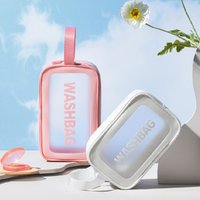 Large Capacity Dust Proof Make Up Storage Handbags PVC Fashion Transparent Travel Bags Portable Cosmetic Waterproof Bag