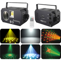 LED Stage Lights gobo&strobe&laser 3in1 7Color Wheel Beam Wash Star Effect DJ DMX512 With Wireless Control