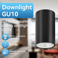 LED Downlight GU10 Replaceable Bulb 110V/220V Ceiling Lamp Surface Mounted Interior Bedroom Living Room Shop Home Led Spotlights