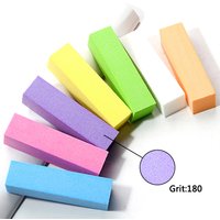 5 Pcs Buffing Sanding Nail Files Block Acrylic Professional Polishing Nails Tools Colorful 100/180 Sandpaper Pedicure Manicure