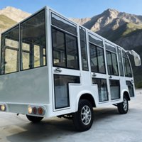Fully Enclosed Electric Sightseeing Bus Hotel Resort Vehicle With Door Attraction Scooter For Adult And Children Sightseeing Car