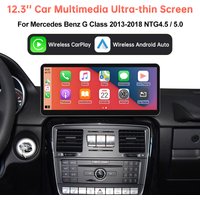 12,3 Zoll ultradünnes Touchscreen-Autoradio für Mercedes Benz G-Klasse W463 2013-2018 mit Android Auto und kabellosem CarPlay
