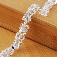 Noble 925 Sterling Silver Bracelets Charm Classic Chain for Women Men Wedding Party Good Gifts High Quality Fashion Jewelry